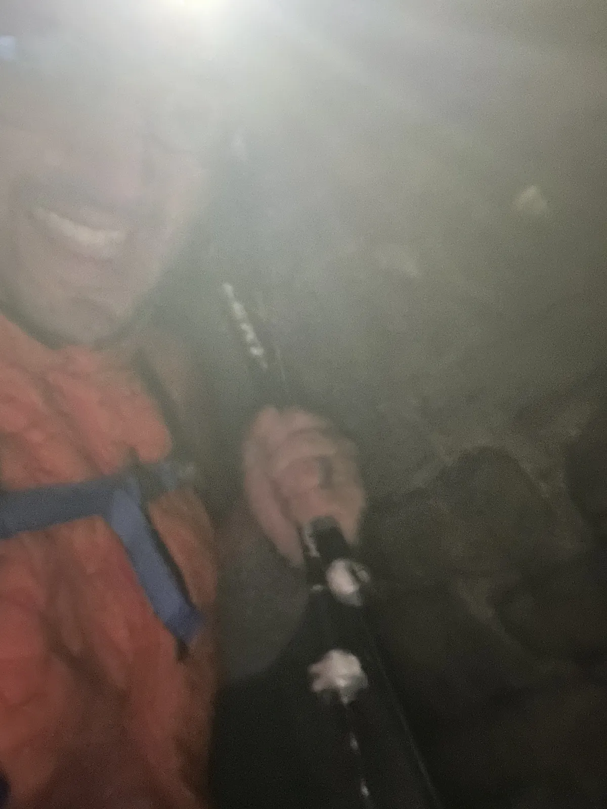 The summit of Snowdon, after midnight, in the wind. The best frame I have.
